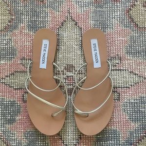 Steve Madden Gold Strap Sandals, size 7